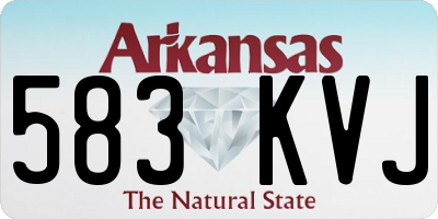 AR license plate 583KVJ