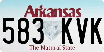 AR license plate 583KVK