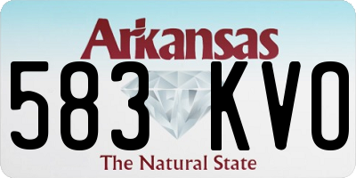 AR license plate 583KVO