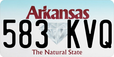 AR license plate 583KVQ
