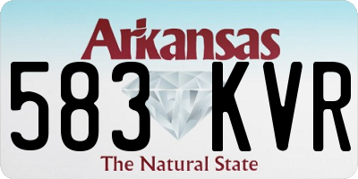 AR license plate 583KVR