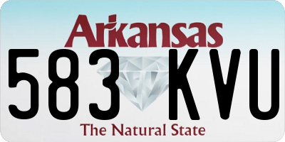 AR license plate 583KVU