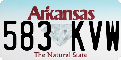 AR license plate 583KVW