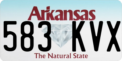 AR license plate 583KVX