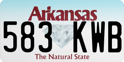 AR license plate 583KWB