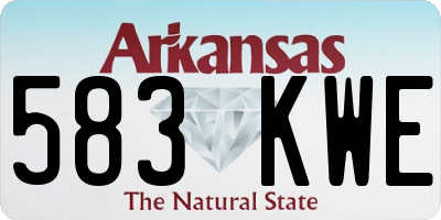 AR license plate 583KWE
