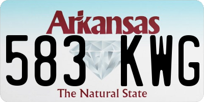 AR license plate 583KWG