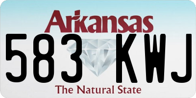 AR license plate 583KWJ