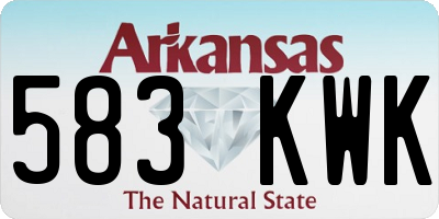 AR license plate 583KWK