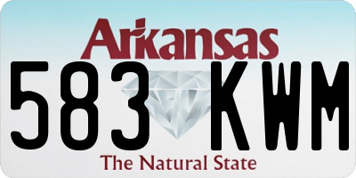 AR license plate 583KWM