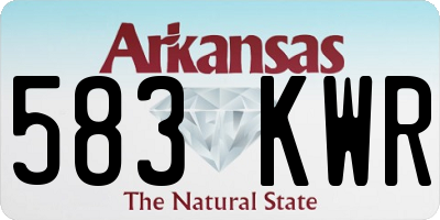 AR license plate 583KWR