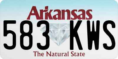 AR license plate 583KWS