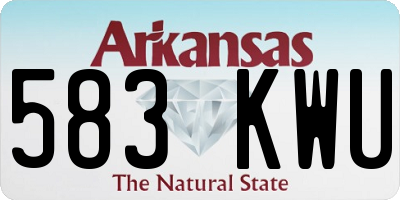 AR license plate 583KWU