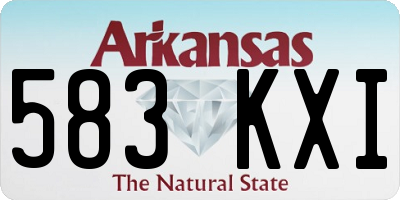 AR license plate 583KXI