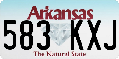AR license plate 583KXJ