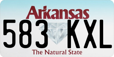 AR license plate 583KXL