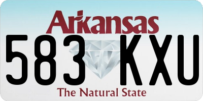 AR license plate 583KXU