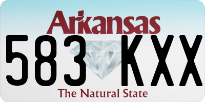AR license plate 583KXX