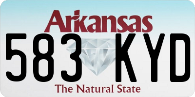 AR license plate 583KYD