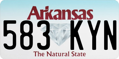 AR license plate 583KYN