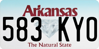 AR license plate 583KYO