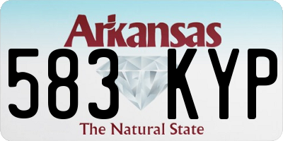 AR license plate 583KYP