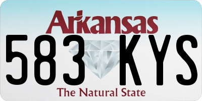 AR license plate 583KYS