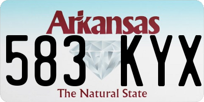 AR license plate 583KYX