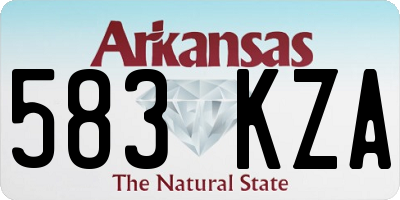 AR license plate 583KZA