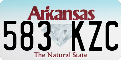 AR license plate 583KZC