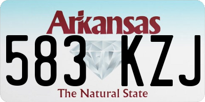AR license plate 583KZJ