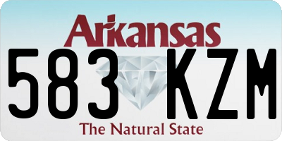 AR license plate 583KZM