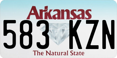 AR license plate 583KZN