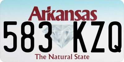 AR license plate 583KZQ