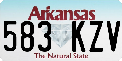 AR license plate 583KZV