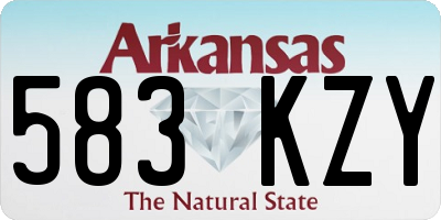 AR license plate 583KZY