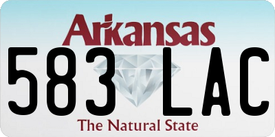 AR license plate 583LAC