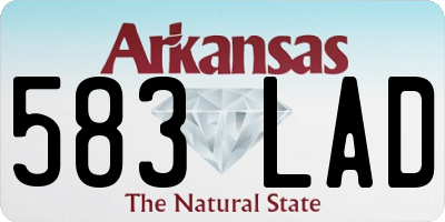 AR license plate 583LAD