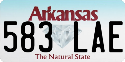 AR license plate 583LAE