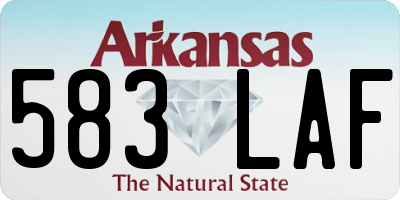 AR license plate 583LAF