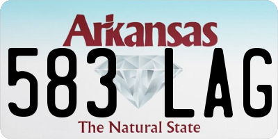 AR license plate 583LAG