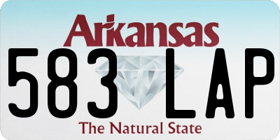 AR license plate 583LAP