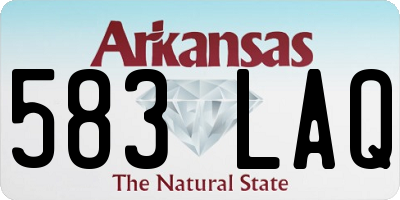 AR license plate 583LAQ