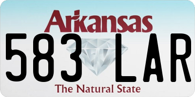AR license plate 583LAR