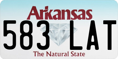 AR license plate 583LAT