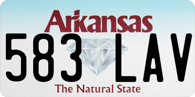 AR license plate 583LAV