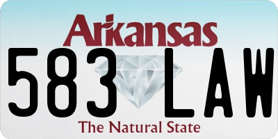 AR license plate 583LAW