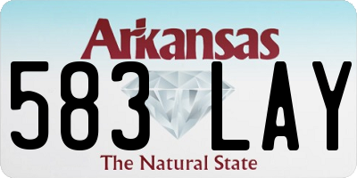 AR license plate 583LAY