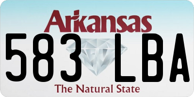AR license plate 583LBA