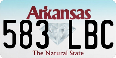 AR license plate 583LBC